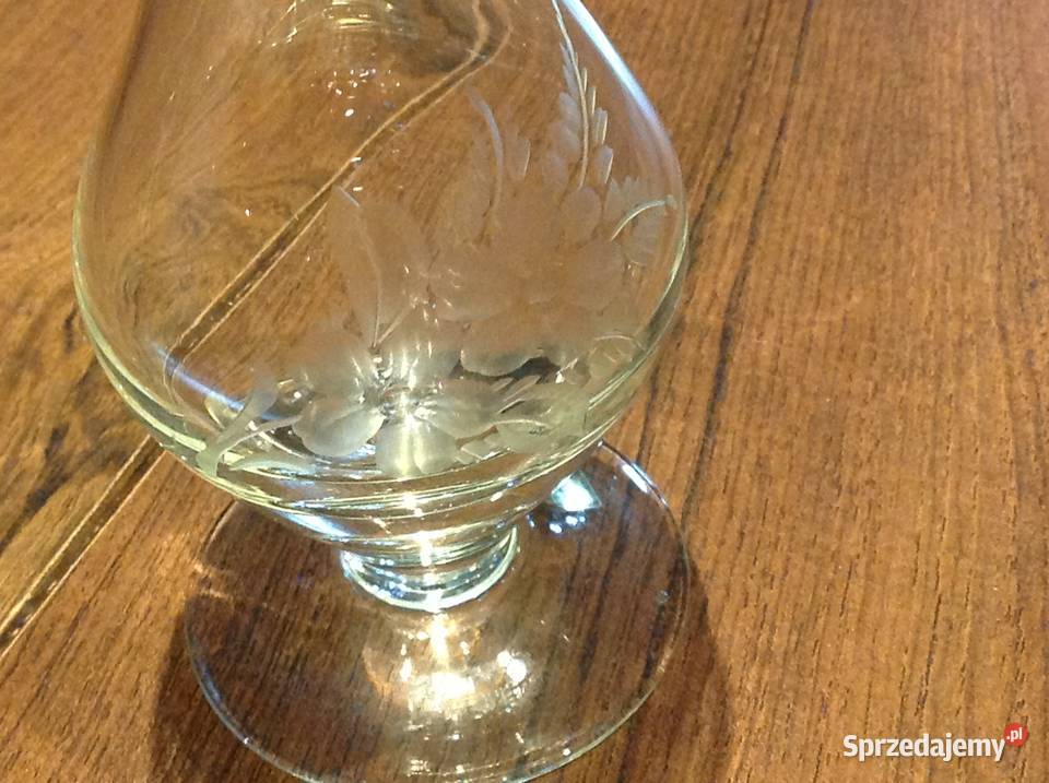 Wazon Szklany Grawerowany Stary sygnowany Nowa Sól sprzedam