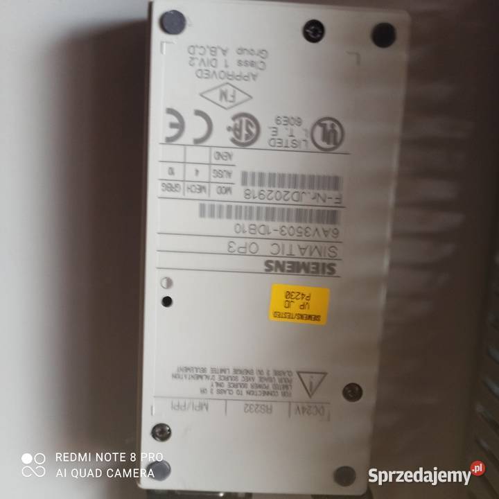SIEMENS SIMATIC OP3 6AV35031DB10 Nowy Tomyśl sprzedam
