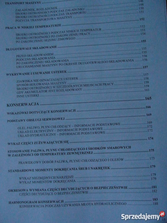 dtr instrukcja obsługi koparka komatsu pw150es i Pozostałe sprzedam