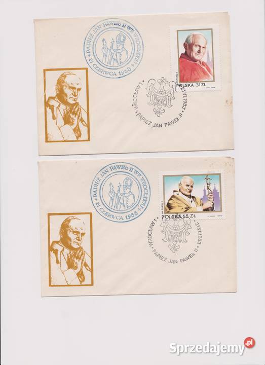 Okolicznościowe Koperty FDC z Janem Pawłem II Wrocław sprzedam
