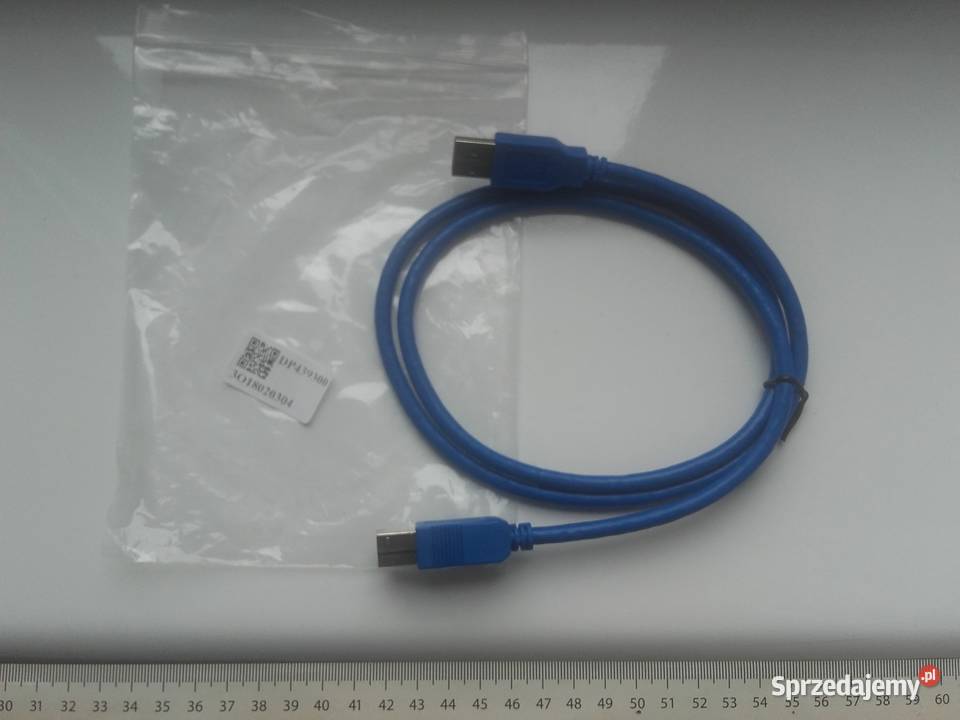 Kabel USB30 AB 100 kolor niebieski NOWY