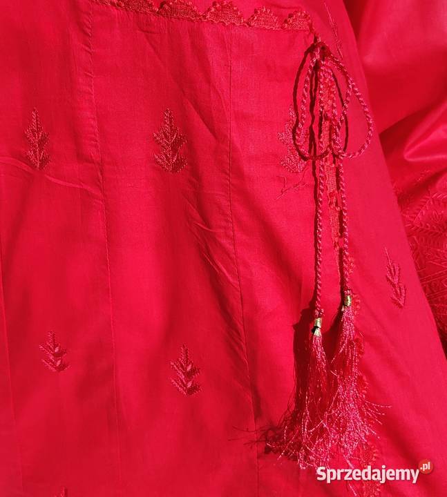 Długa tunika indyjska M 38 różowa bawełna boho zachodniopomorskie Szczecin