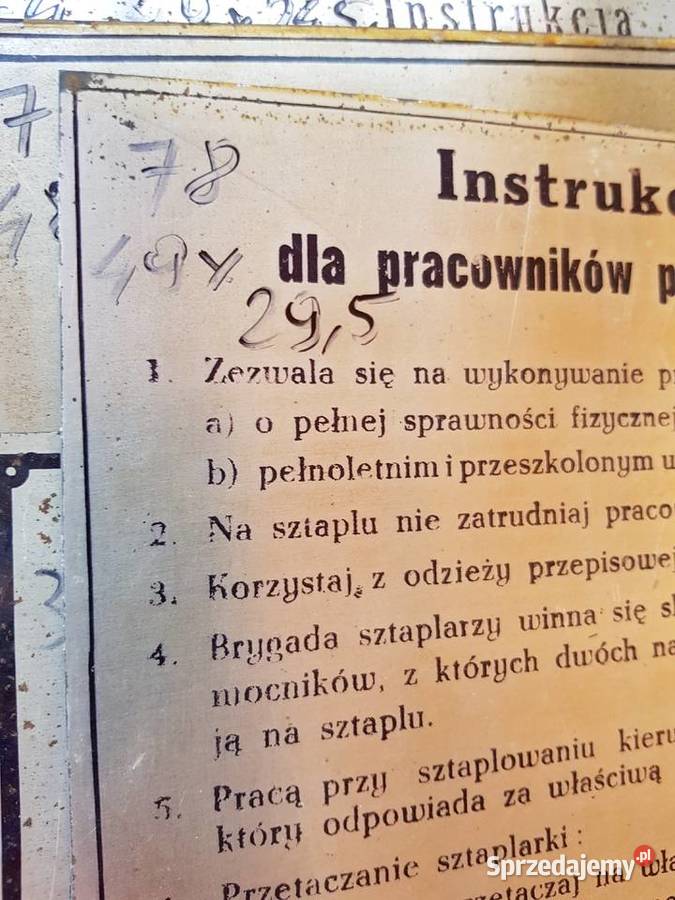 MetaloweLata 70 teZ kolekcjiTablice różne z PRLu Barlinek