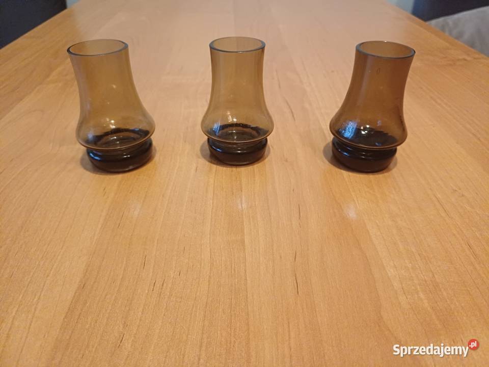 3 retro szklanki Lubań