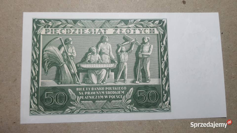 Rzadkość 50 złotych 1936 s AN nieukończony druk Warszawa