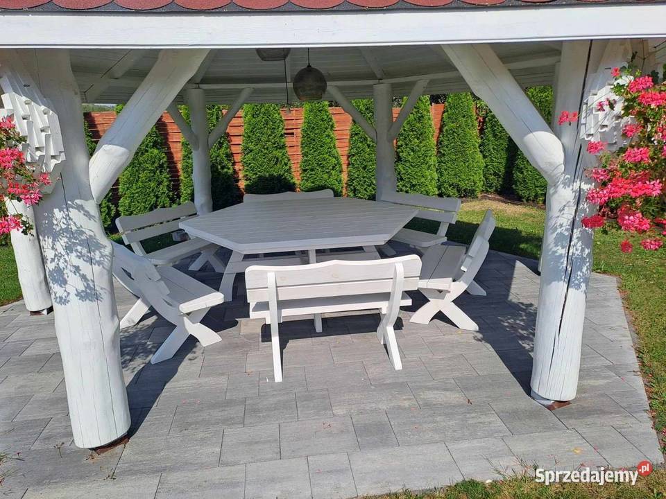 Meble ogrodowe komplet sześciokątny duży Czarna Woda sprzedam