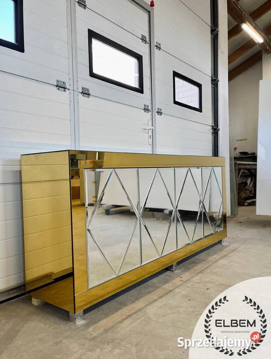 Złota lustrzana komoda Glamour 40cm mazowieckie Warszawa