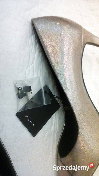 Buty zara raz założone kolor srebny skóra ekologiczna Kraków