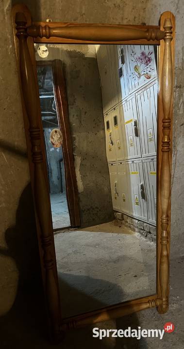 Lustro ścienne drewniane ozdobne vintage solidne mazowieckie Warszawa