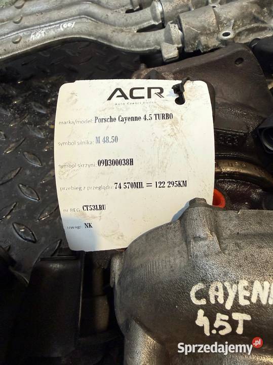SILNIK KOMPLETNY Porsche Cayenne 9PA 45 T TURBO Rudka