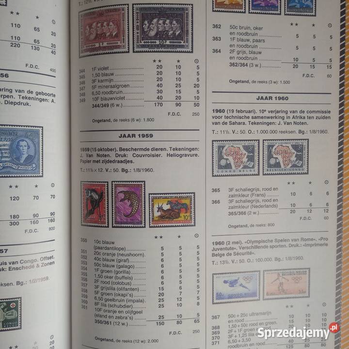 Katalog znaczków pocztowych Belgia 1996 r pomorskie Reda