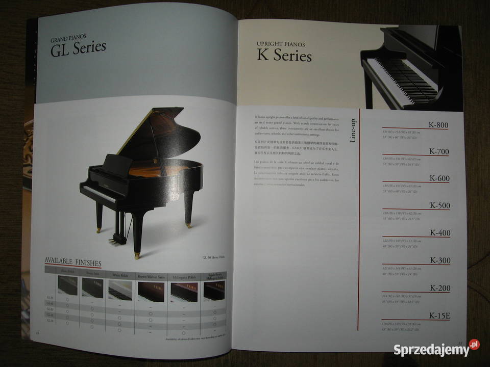 Kawai 2018 Products Catalogue katalog pianin i Muzyka pomorskie
