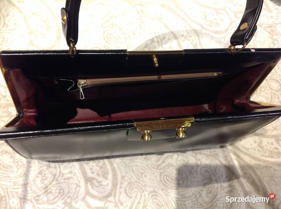 Kuferek Torebka Skórzana Damska Czarna Skóra Torby i torebki lubuskie Nowa Sól