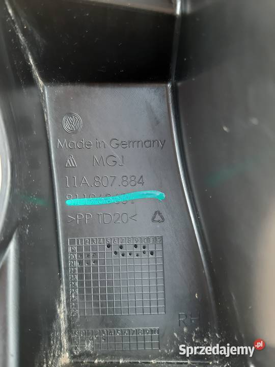 VW ID4 ŚLIZG ZDERZAKA PRAWY PRZÓD 11A807884 Trzciel sprzedam