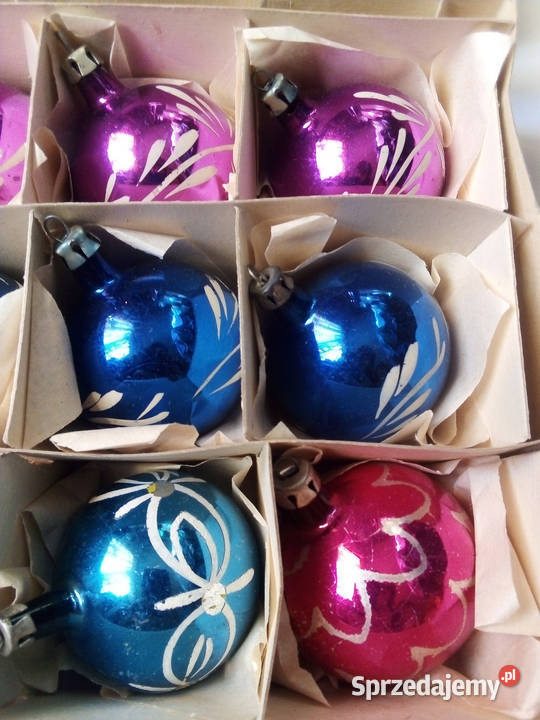 zestaw starych bombek vintage PRL Częstochowa