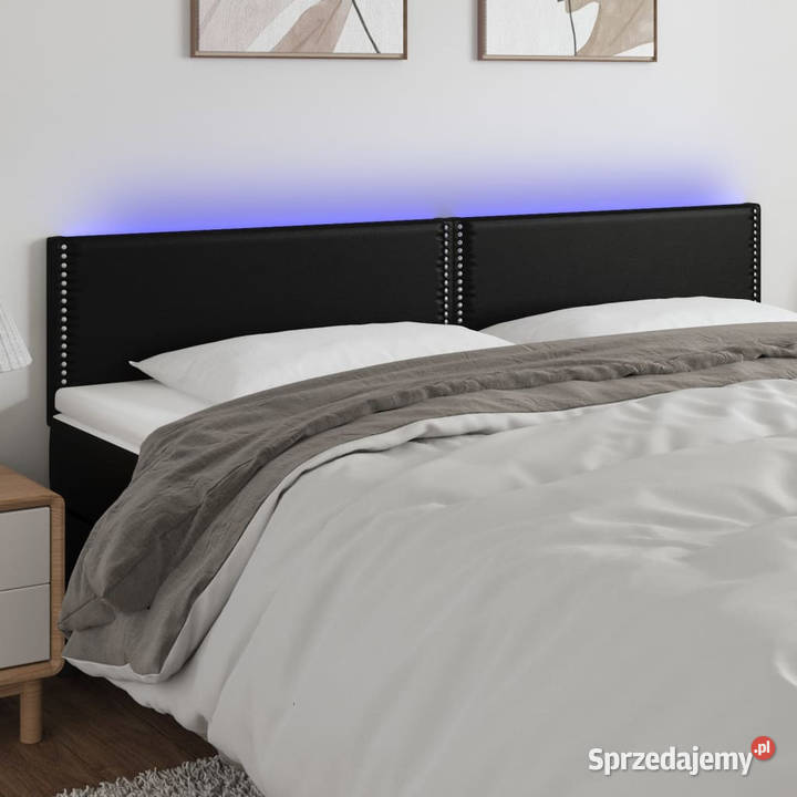 Zagłówek do łóżka z LED czarny 180x5x7888 Warszawa