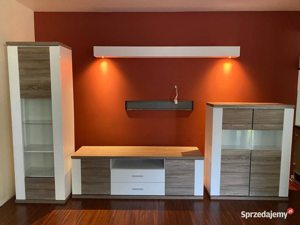 Zestaw meble salon Manhattan komoda szafka RTV Michałowice