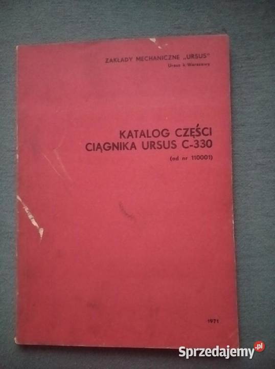 Katalog części Ursus 330 oryginalny z roku 1971 Lublin sprzedam