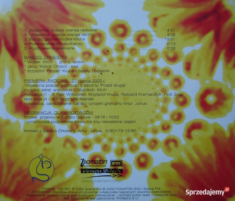 Orkiestra wiosenna poezja Wojtek Klich Unikat Zbylitowska Góra sprzedam