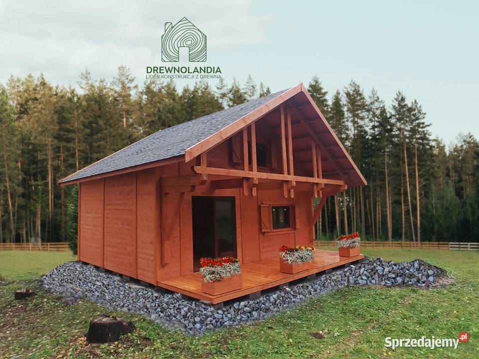 Drewniany domek rekreacyjny całoroczny CRA7 - 35 m²