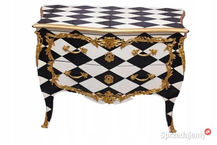 Królewska Biało Czarna Komoda Vintage Szafa Kraków sprzedam