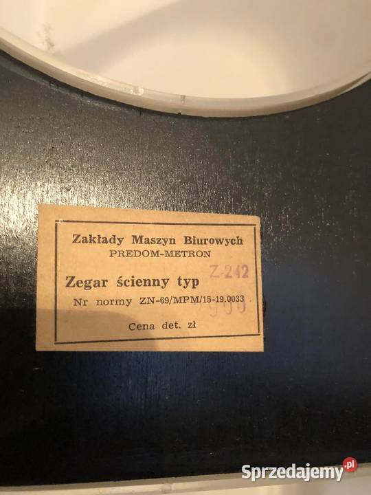 Zegar ściennych firmy Metron PRL Super stan drewno Zegary Ozimek