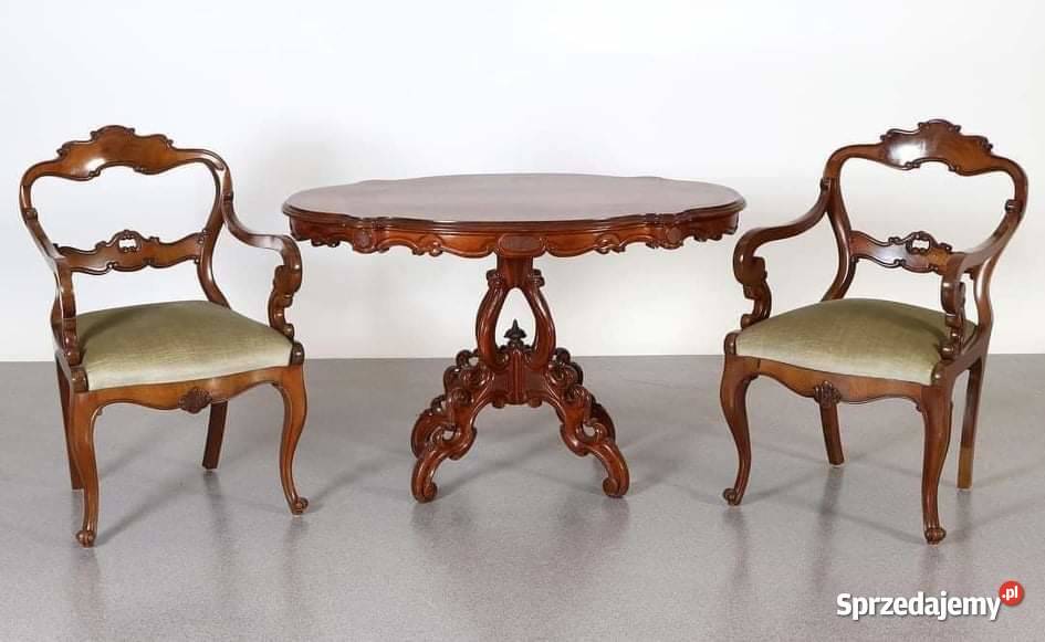 Fotel Ludwik z podłokietnikami Haft w idealnym Gdańsk sprzedam