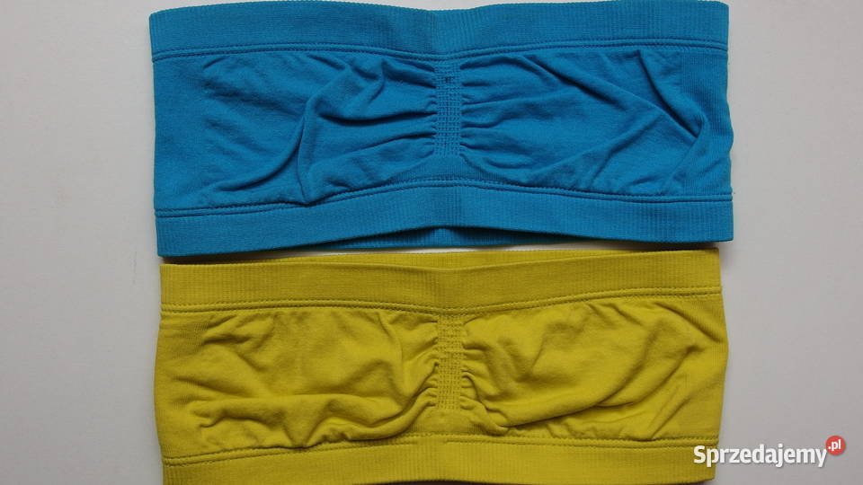 Bandeau krótki top stanik biustonosz HM XS 34 Miękki Toruń