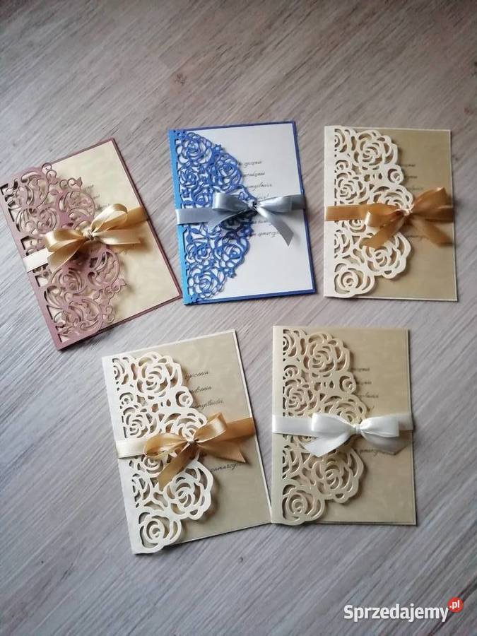 5 kart na oridziny unikatowe złote kremowe bordo Łódź