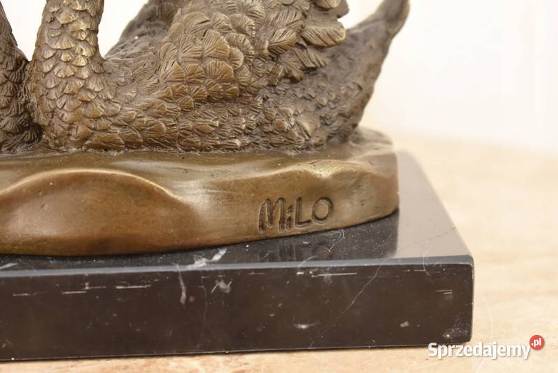 Zakochane Łabędzie Para Ptaki Figura Rzeźba z Kraków