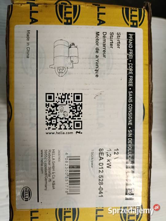 Rozrusznik HELLA BMW BENZYNA 8EA012528041 E81 Pozostałe małopolskie Oświęcim