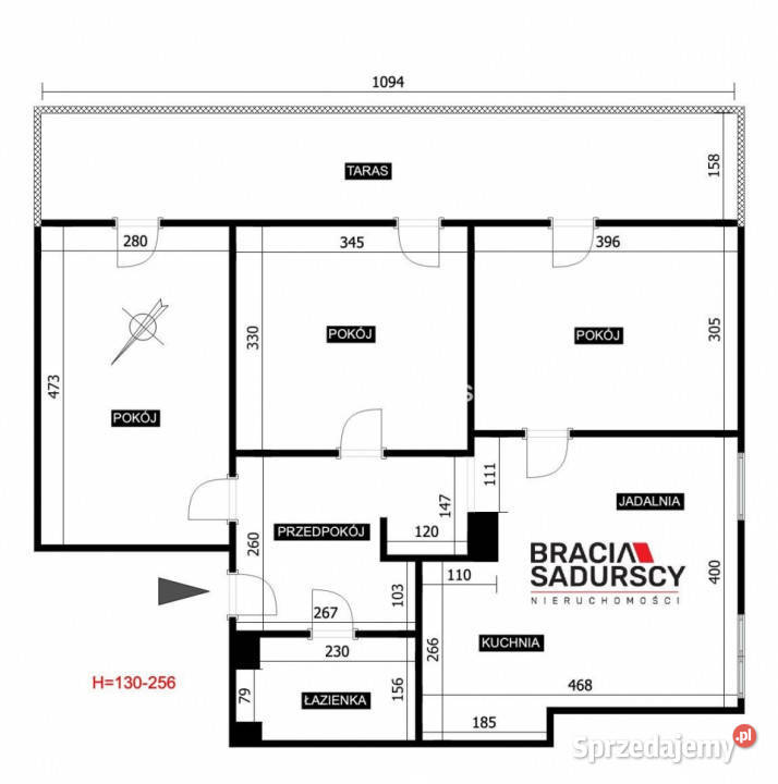 Mieszkanie Kraków 60m2 4pokojowe