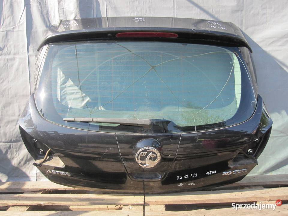 OPEL ASTRA J IV 12r klapa tył