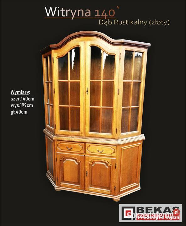 Stylowa Klasyczna Witryna 140 Dębowa Śliczna Dąb Olkusz