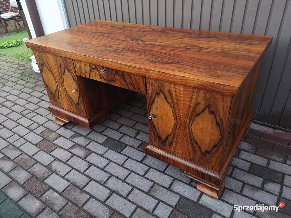 Biurko ARTDECO Orzech Zgrabne Stare Antyk Swarzędz