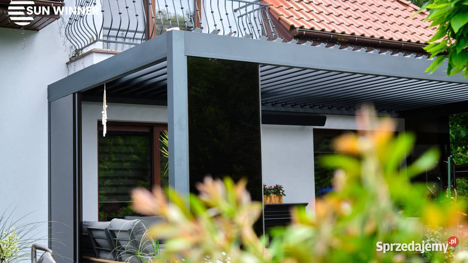 Pergola z rozsuwanym dachem lamelowym Warszawa