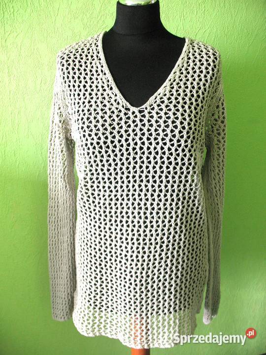 Bluzka ażurowy sweter w serek 44 XXL biust 108 sprzedam