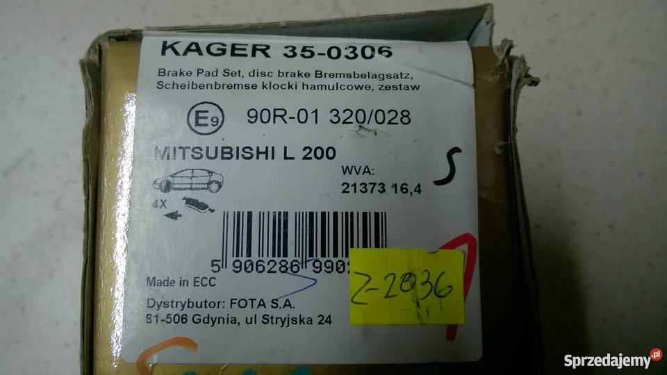 Klocki hamulcowe Pajero L300 Części samochodowe Białobrzegi