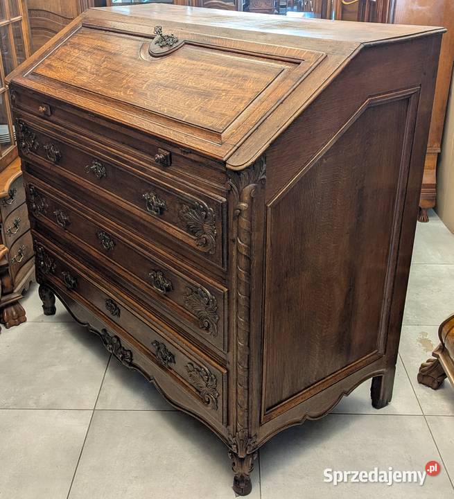 potęzny wspaniały dębowy sekretarzyksklep sprzedam
