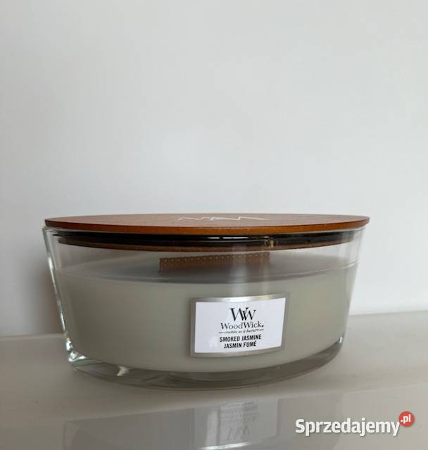 Świeca zapachowa Woodwick Smoked Jasmine elipsa mazowieckie