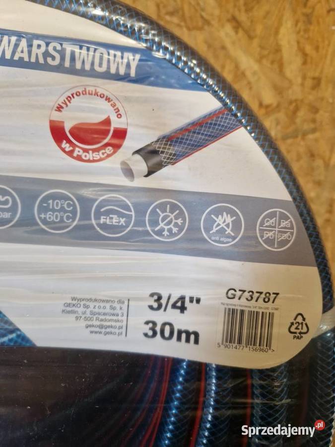 Wąż ogrodowy 4 Warstwowy 34 30m GEKO Głogowa sprzedam