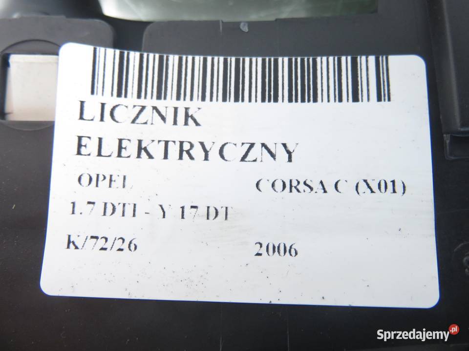 LICZNIK OPEL CORSA C X01 17 DTI 09166808FB osobowe