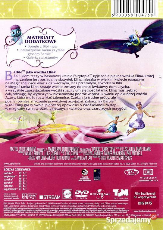 BARBIE WRÓŻKOLANDIA FAIRYTOPIA KLASYCZNA wielkopolskie Kalisz