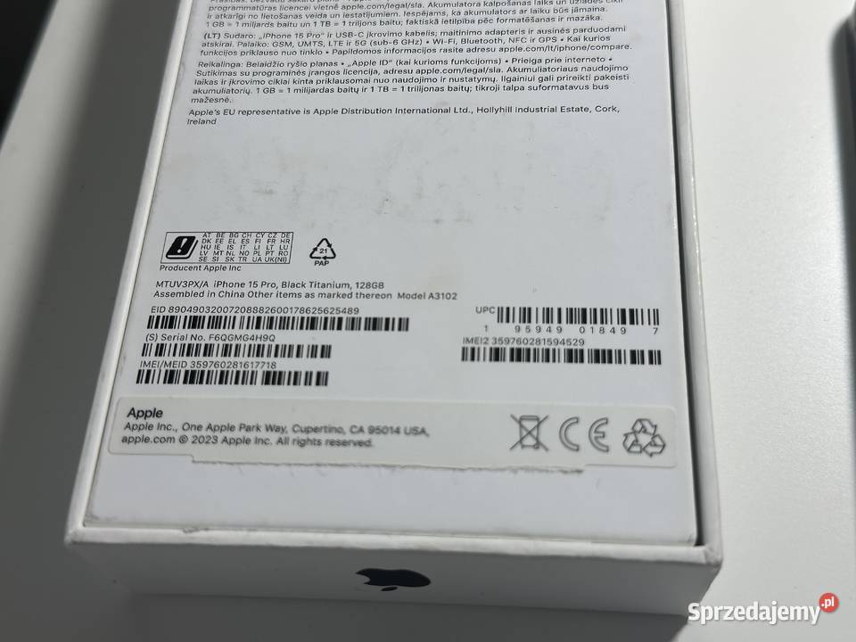 Sprzedam iPhone 15 Pro 128GB Black Titanium 87 Nowa Sarzyna