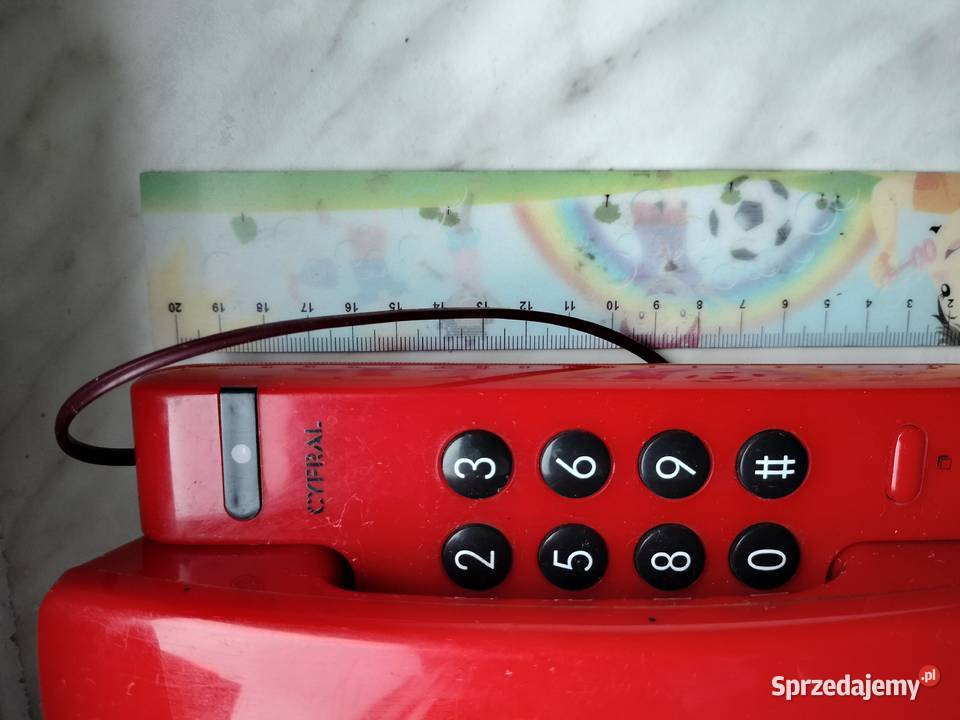 Aparat telefoniczny cyfral czerwony