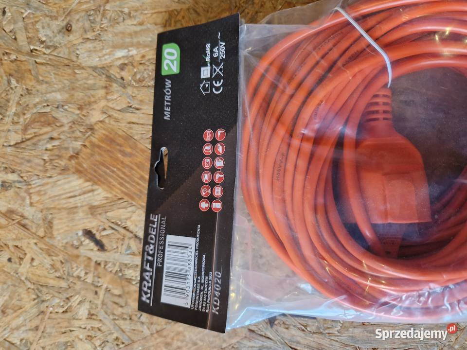 Przedłużacz ogrodowy 2x075mm 20m KD4020 Pozostałe wielkopolskie Głogowa