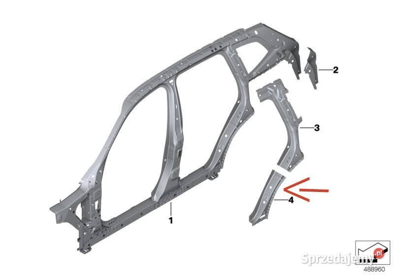 BMW X3 F97 X3 G01 WZMOCNIENIE SŁUPKA C DOLNE wielkopolskie Pleszew