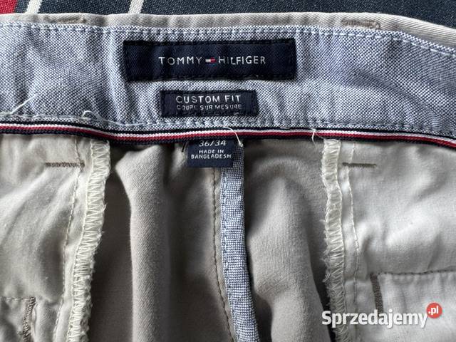 Spodnie Tommy Hilfiger Custom fit bawełna Dąbie