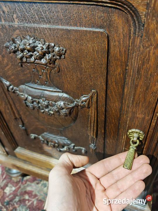 Piękna antyczna toaletka z fazowanymi lustrami i Antyki Sandomierz