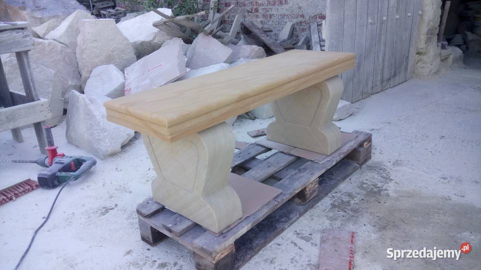ŁAWKI Z PIASKOWCA naturalny kamień Ogród Kamienna Góra